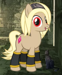 Size: 709x848 | Tagged: safe, artist:mythchaser1, derpibooru import, ponified, cat, earth pony, pony, crossover, dusty, female, gravity rush, kat, mare, video game