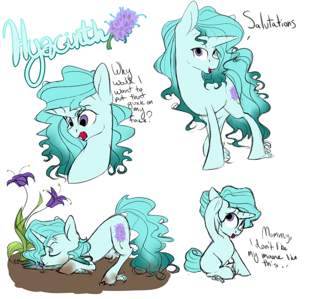 Size: 2000x1938 | Tagged: artist:farewelldecency, derpibooru import, oc, oc:hyacinth, offspring, parent:prince blueblood, parents:bluetrix, parent:trixie, safe, unofficial characters only, unshorn fetlocks