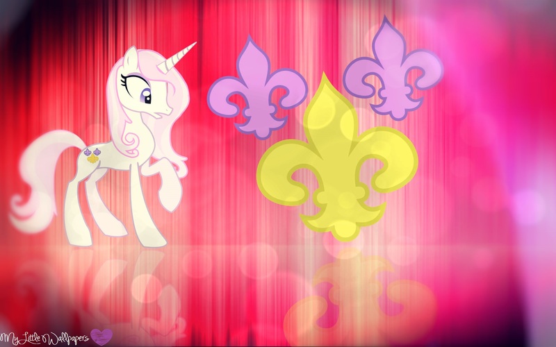 Size: 2000x1250 | Tagged: artist:sunran80, artist:xxstrawberry-rosexx, cutie mark, derpibooru import, fleur-de-lis, raised hoof, reflection, safe, vector, wallpaper