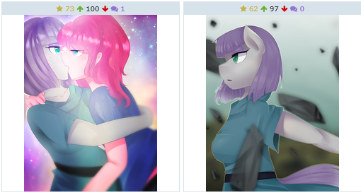 Size: 510x276 | Tagged: anthro, artist:yanyao, derpibooru, derpibooru import, exploitable meme, female, human, humanized, incest, juxtaposition, juxtaposition win, kissing, lesbian, maud pie, meme, meta, piecest, pinkie pie, pixiv, suggestive