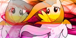 Size: 1440x720 | Tagged: artist:alexiy777, artist:xxsilentstarxx, derpibooru import, edit, fluttershy, safe, wallpaper, wallpaper edit