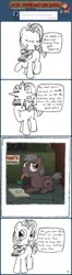 Size: 800x3016 | Tagged: artist:wildtiel, ask, ask manehattan babs, babs seed, camera, derpibooru import, drawing, homeless, oc, oc:mr. handle the hobo pony, pencil, safe, tumblr