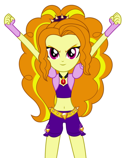 Size: 2000x2550 | Tagged: safe, artist:givralix, artist:ponyalfonso, derpibooru import, edit, vector edit, adagio dazzle, equestria girls, amulet, belly button, clothes, midriff, necklace, simple background, solo, transparent background, vector