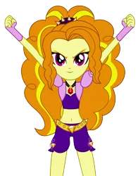 Size: 2000x2550 | Tagged: safe, artist:givralix, artist:ponyalfonso, derpibooru import, edit, vector edit, adagio dazzle, equestria girls, amulet, belly button, clothes, midriff, necklace, simple background, solo, transparent background, vector