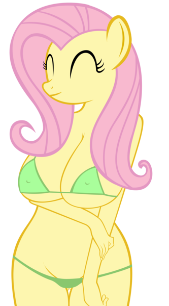 Size: 4656x8383 | Tagged: absurd resolution, anthro, artist:sofunnyguy, bikini, breasts, busty fluttershy, clothes, derpibooru import, female, fluttershy, solo, solo female, suggestive, swimsuit