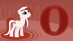 Size: 3840x2160 | Tagged: safe, artist:djdavid98, artist:tsabak, derpibooru import, oc, oc:opera, unofficial characters only, pony, browser ponies, cute, opera, solo, vector, wallpaper