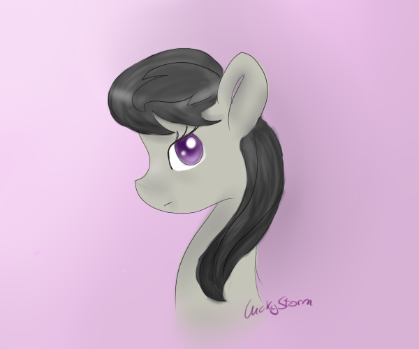 Size: 600x500 | Tagged: safe, artist:luckystorm1, derpibooru import, octavia melody, earth pony, pony, bust, simple background, solo