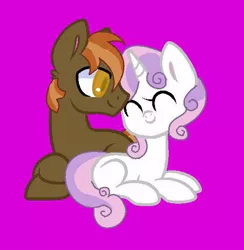 Size: 532x546 | Tagged: artist:anonymouspegasisterweshallnotnameatthemoment, base used, button mash, cuddling, derpibooru import, female, male, nuzzling, safe, shipping, snuggling, straight, sweetie belle, sweetiemash, teenager