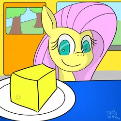 Size: 4000x4000 | Tagged: artist:train wreck, butter, crossover, derpibooru import, eyes on the prize, fluttershy, pumkin world, safe