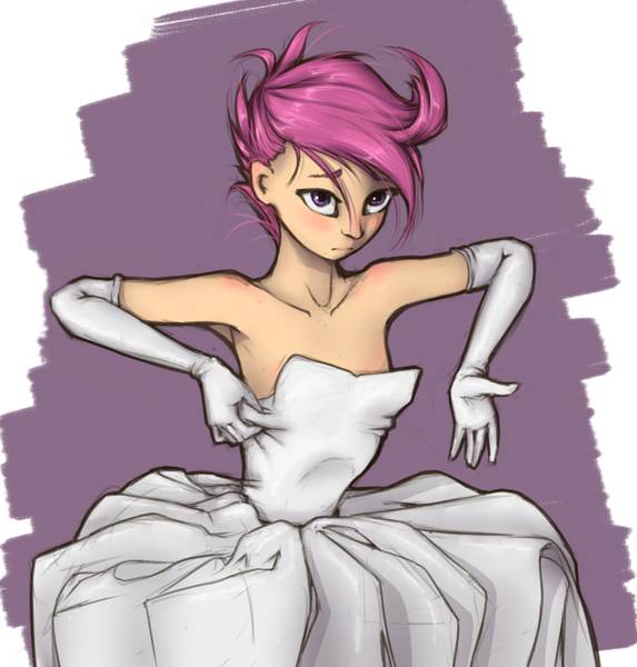 Size: 1021x1070 | Tagged: armpits, artist:madhotaru, blushing, breasts, clothes, delicious flat chest, derpibooru import, dress, evening gloves, female, gloves, human, humanized, older, scootaflat, scootaloo, solo, suggestive, wardrobe malfunction