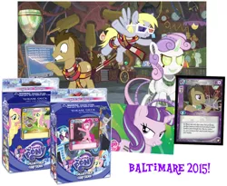 Size: 1024x840 | Tagged: safe, artist:pixelkitties, derpibooru import, derpy hooves, doctor whooves, fluttershy, minuette, octavia melody, pinkie pie, rainbow dash, roseluck, starlight glimmer, tank, time turner, twilight sparkle, cyberman, earth pony, pegasus, pony, robot, robot pony, unicorn, bronycon, 3d glasses, ccg, celery, clock, clothes, cyberbelle, enterplay, equestrian odysseys, female, fez, filly, foal, fob watch, hat, hooves, horn, male, mare, merchandise, scarf, solo, stallion, sweetie bot, teeth, weeping angel, when you see it, wubcart