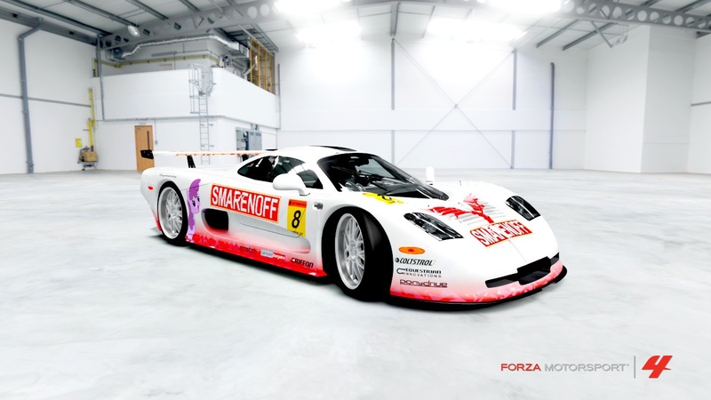 Size: 1280x720 | Tagged: artist:skyline333, berry punch, berryshine, car, derpibooru import, forza motorsport 4, itasha, mosler, mosler mt900, safe