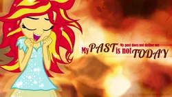 Size: 1366x768 | Tagged: safe, artist:caseyjewels, artist:columbiabingbong, artist:zuko42, derpibooru import, sunset shimmer, equestria girls, my past is not today, cleavage, eyes closed, female, sunset phoenix, sunset satan, vector, wallpaper