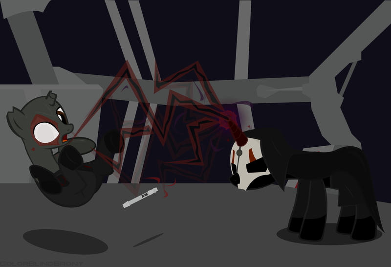 Size: 6250x4267 | Tagged: absurd resolution, artist:colorblindbrony, broken horn, darth nihilus, darth sion, derpibooru import, knights of the old republic, lightsaber, ponified, safe, sith, star wars