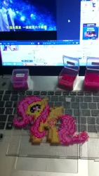 Size: 720x1280 | Tagged: artist:2ju, chinese text, derpibooru import, flutterbat, fluttershy, perler beads, safe