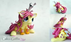 Size: 800x480 | Tagged: safe, artist:calicogriffin, derpibooru import, fluttershy, classical hippogriff, gryphon, hippogriff, rabbit, classical hippogriffied, hippogriffied, irl, photo, sculpture, species swap