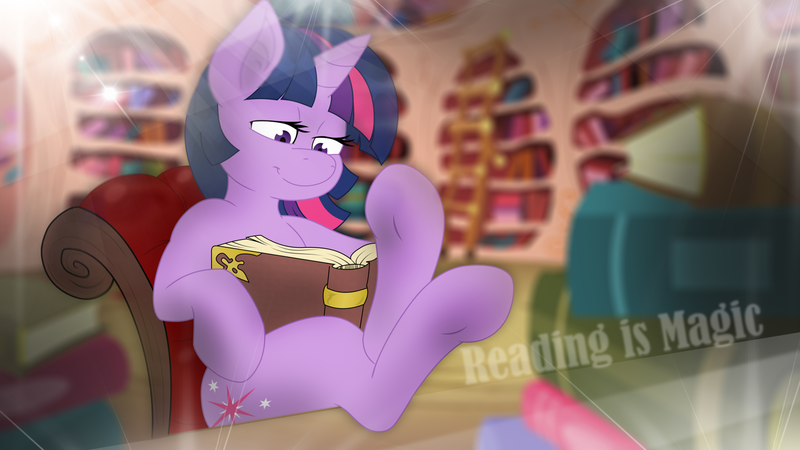 Size: 1920x1080 | Tagged: artist:bork88, artist:joey darkmeat, artist:meteor-venture, book, chair, derpibooru import, golden oaks library, lens flare, safe, twilight sparkle, vector, wallpaper