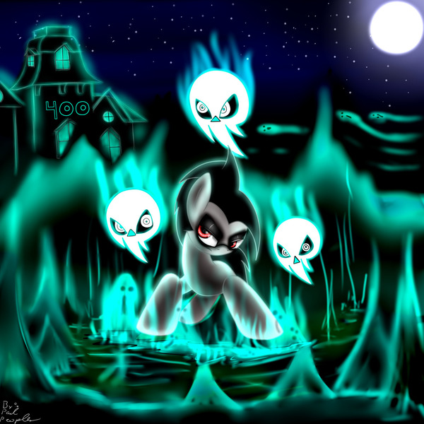 Size: 1280x1280 | Tagged: artist:paulpeopless, derpibooru import, epic, ghost, haunted mansion, necromancer, necromancy, oc, oc:paulpeoples, safe, solo, the haunted mansion, undead, unofficial characters only