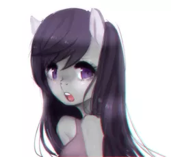 Size: 1280x1171 | Tagged: anthro, artist:marinakirby, bust, cute, derpibooru import, female, octavia melody, open mouth, safe, simple background, solo, tavibetes, white background