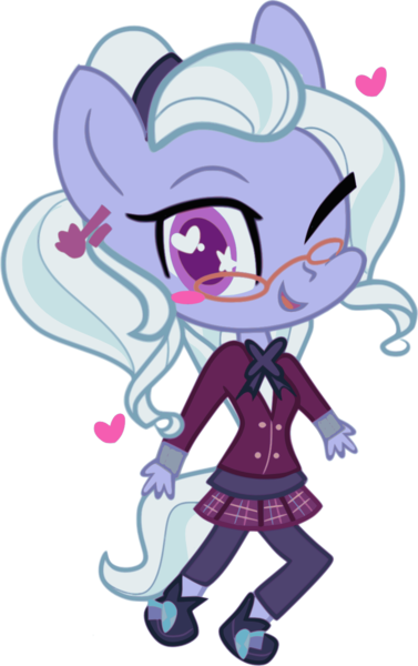 Size: 892x1418 | Tagged: safe, artist:digimonlover101, derpibooru import, sugarcoat, equestria girls, friendship games, chibi, cute, heart, looking at you, ponied up, pony ears, simple background, solo, sugarcute, transparent background, wink
