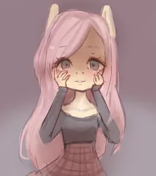 Size: 1061x1200 | Tagged: anthro, artist:marinakirby, derpibooru import, fluttershy, safe, solo, yandere, yandereshy, yandere trance