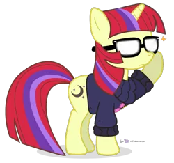 Size: 720x675 | Tagged: amending fences, artist:dm29, derpibooru import, glasses, glowing eyes, moondancer, safe, scary shiny glasses, simple background, solo, transparent background, vector