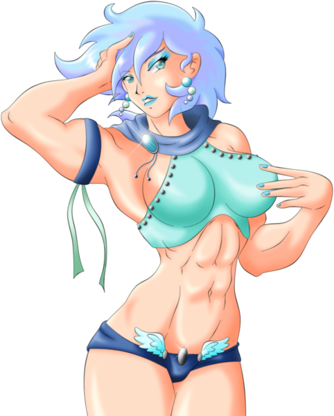 Size: 1506x1874 | Tagged: abs, armpits, artist:taekwon-magic, battle tendency, belly button, derpibooru import, esidisi, female, human, humanized, humanized oc, jojo's bizarre adventure, lipstick, midriff, muscles, oc, oc:frozen rose, parody, pillar men, solo, solo female, suggestive, unofficial characters only