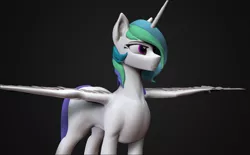 Size: 1507x936 | Tagged: 3d, 3d model, artist:ohmudak_wip, cgi, derpibooru import, princess celestia, safe, sculpt, short hair, short mane, solo, wip, zbrush