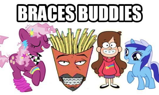 Size: 540x323 | Tagged: 80s, 80s cheerilee, aqua teen hunger force, braces, cheerilee, derpibooru import, frylock, gravity falls, mabel pines, minuette, safe