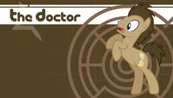 Size: 1921x1080 | Tagged: dead source, safe, artist:hombre0, artist:lordvurtax, derpibooru import, doctor whooves, time turner, pony, male, rearing, solo, stallion, vector, wallpaper