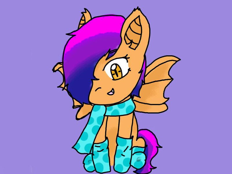 Size: 960x720 | Tagged: safe, derpibooru import, oc, oc:jam, unofficial characters only, bat pony, clothes, cute, girly, scarf, socks