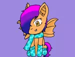 Size: 960x720 | Tagged: safe, derpibooru import, oc, oc:jam, unofficial characters only, bat pony, clothes, cute, girly, scarf, socks