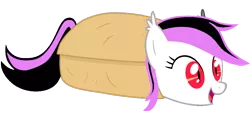 Size: 1024x470 | Tagged: safe, artist:snowybuttz, derpibooru import, oc, oc:pillow de bat, unofficial characters only, bat pony, pony, batburrito, burrito, cute, heart, smiling, staring into your soul