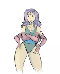 Size: 1280x1563 | Tagged: safe, artist:demdoodles, derpibooru import, applejack, rarity, oc, oc:ametrine, human, female, fusion, gemsona, humanized, lesbian, multiple arms, multiple eyes, rarijack, shipping, steven universe