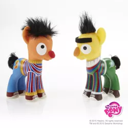 Size: 480x480 | Tagged: safe, derpibooru import, official, ponified, pony, bert, brushable, custom, ernie, irl, photo, sesame street, toy, what has science done