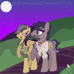 Size: 860x860 | Tagged: artist:magicandmysterygal, daballeron, daring do, derpibooru import, doctor caballeron, female, male, safe, shipping, straight