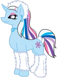 Size: 880x1208 | Tagged: safe, artist:flamefyre1235, derpibooru import, ponified, pony, unicorn, abbey bominable, abominable snowman, crossover, monster high, snow monster, solo