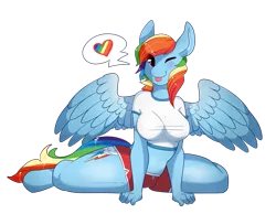 Size: 1015x787 | Tagged: adorasexy, anthro, artist:sweetpupperoo, backbend, belly button, breasts, busty rainbow dash, clothes, cobra stretch, cute, derpibooru import, female, gym uniform, midriff, pinup, rainbow dash, sexy, short shirt, solo, solo female, suggestive, unguligrade anthro