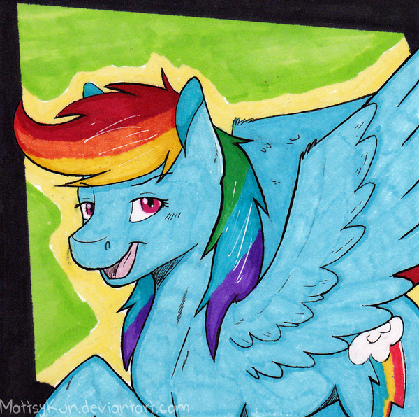 Size: 600x596 | Tagged: artist:mattsykun, derpibooru import, rainbow dash, safe, solo