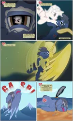 Size: 2000x3301 | Tagged: artist:mlp-silver-quill, asphyxiation, beach, comic, comic:imani, derpibooru import, drowning, ghost, hug, oc, oc:clutterstep, ocean, oc:ms coca, princess celestia, projection, safe, smoke