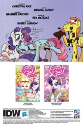 Size: 900x1384 | Tagged: artist:brendahickey, carrot cake, cup cake, derpibooru import, idw, preview, rarity, safe, spoiler:comic, spoiler:comicff19