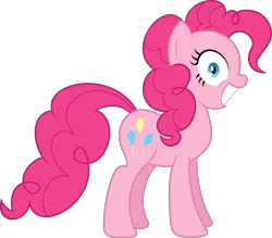 Size: 3000x2628 | Tagged: artist:infinitoa, derpibooru import, fourth wall, grin, looking at you, pinkie pie, safe, smiling, solo, vector, wide eyes