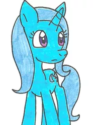 Size: 452x612 | Tagged: safe, artist:cmara, derpibooru import, trixie, pony, unicorn, female, mare, solo, traditional art