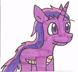 Size: 491x452 | Tagged: safe, artist:cmara, derpibooru import, oc, oc:night chaser, unofficial characters only, dracony, hybrid, interspecies offspring, offspring, parent:spike, parent:twilight sparkle, parents:twispike, present, solo, traditional art