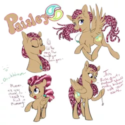 Size: 2000x2000 | Tagged: artist:farewelldecency, derpibooru import, magical lesbian spawn, oc, oc:paisley, offspring, parent:fluttershy, parents:flutterhugger, parent:tree hugger, reference sheet, safe, unofficial characters only