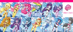 Size: 1864x819 | Tagged: suggestive, artist:the-butch-x, derpibooru import, edit, adagio dazzle, applejack, aria blaze, fluttershy, octavia melody, pinkie pie, rainbow dash, rarity, sonata dusk, sunset shimmer, trixie, twilight sparkle, twilight sparkle (alicorn), vinyl scratch, alicorn, equestria girls, rainbow rocks, absurd resolution, arm band, armband, armpits, athletic tape, bandeau, bangles, barefoot, beach, beach babe, beads, bedroom eyes, belly button, bicolor swimsuit, bikini, bikini babe, black swimsuit, blue swimsuit, blushing, bowtie, bra, bracelet, breasts, busty adagio dazzle, busty applejack, busty aria blaze, busty fluttershy, busty octavia, busty pinkie pie, busty rainbow dash, busty rarity, busty sonata dusk, busty sunset shimmer, busty trixie, busty twilight sparkle, busty vinyl scratch, choker, cleavage, clothes, cloud, cloudy, compilation, compression shorts, cruise ship, cuffs (clothes), curvy, cutie mark, cutie mark on equestria girl, devil horn (gesture), ear piercing, earbuds, earring, embarrassed, feet, female, females only, fingerless gloves, flower, flower in hair, frilled swimsuit, frilly, garter, garters, gem, gloves, green swimsuit, grin, hair accessory, hand on hip, happy, hat, jeweled swimsuit, jewelry, jumping, lace, line-up, looking at you, mane six, midriff, music player, nail polish, necklace, o-ring swimsuit, ocean, one-piece swimsuit, panties, peace sign, piercing, pink swimsuit, polka dot swimsuit, ponytail, purple swimsuit, rainbow, rainbowhips, raised eyebrow, red swimsuit, ribbon, scrunchie, sexy, ship, shy, side-tie bikini, siren gem, smiling, smirk, spiked wristband, stars, striped swimsuit, stripes, sunglasses, sweatband, swimsuit, swimsuit beauty contest, the dazzlings, tongue out, tricolor swimsuit, underass, underwear, water, wet, wet hair, wide hips, wristband, x summer