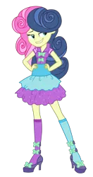 Size: 4500x8503 | Tagged: safe, artist:mixiepie, derpibooru import, bon bon, sweetie drops, equestria girls, life is a runway, rainbow rocks, absurd resolution, alternate hairstyle, clothes, female, hand on hip, high heels, pose, simple background, solo, transparent background, vector