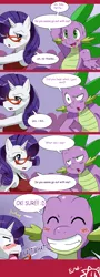 Size: 922x2556 | Tagged: safe, artist:ss2sonic, derpibooru import, rarity, spike, anthro, comic, female, glasses, interspecies, male, shipping, sparity, straight, trickery, troll