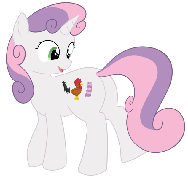 Size: 1739x1645 | Tagged: safe, artist:zippysqrl, derpibooru import, sweetie belle, cocksock, cocksocking, cutie mark, implied foalcon, penis apparel, plot, simple background, solo, transparent background