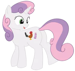 Size: 1739x1645 | Tagged: safe, artist:zippysqrl, derpibooru import, sweetie belle, cocksock, cocksocking, cutie mark, implied foalcon, penis apparel, plot, simple background, solo, transparent background
